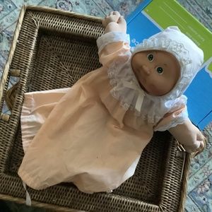 Vintage original Preemie cloth Cabbage Patch doll cotton bunting.